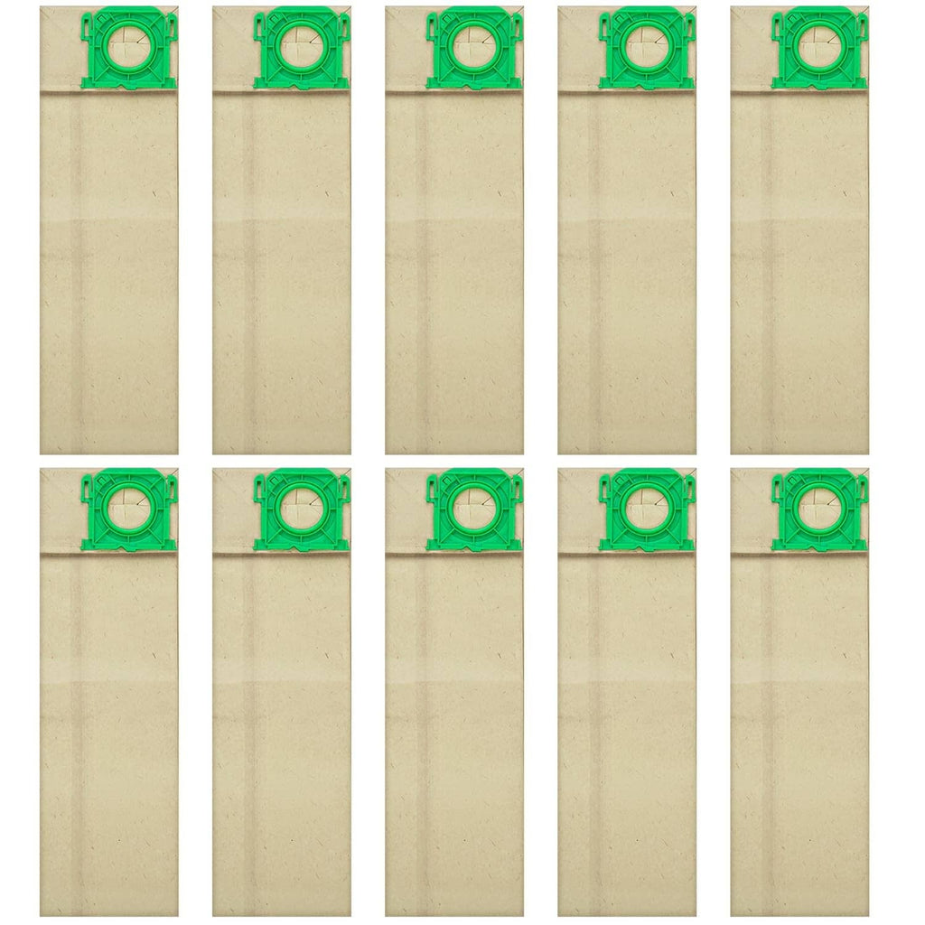 10-pack beige vacuum filter bags with green circular seals