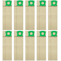10-pack beige vacuum filter bags with green circular seals