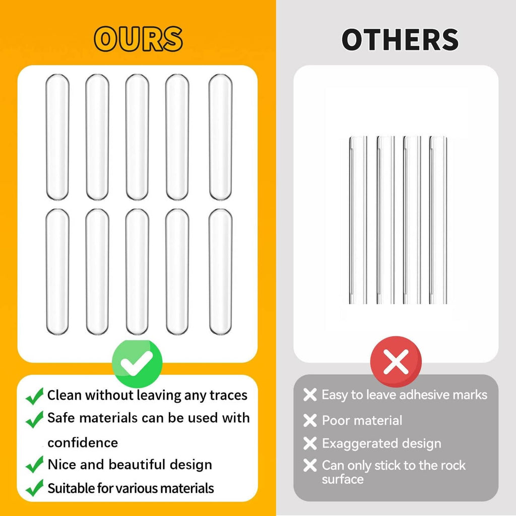 Set of clear wall bumper pads with a compact, rounded design for smooth sticking