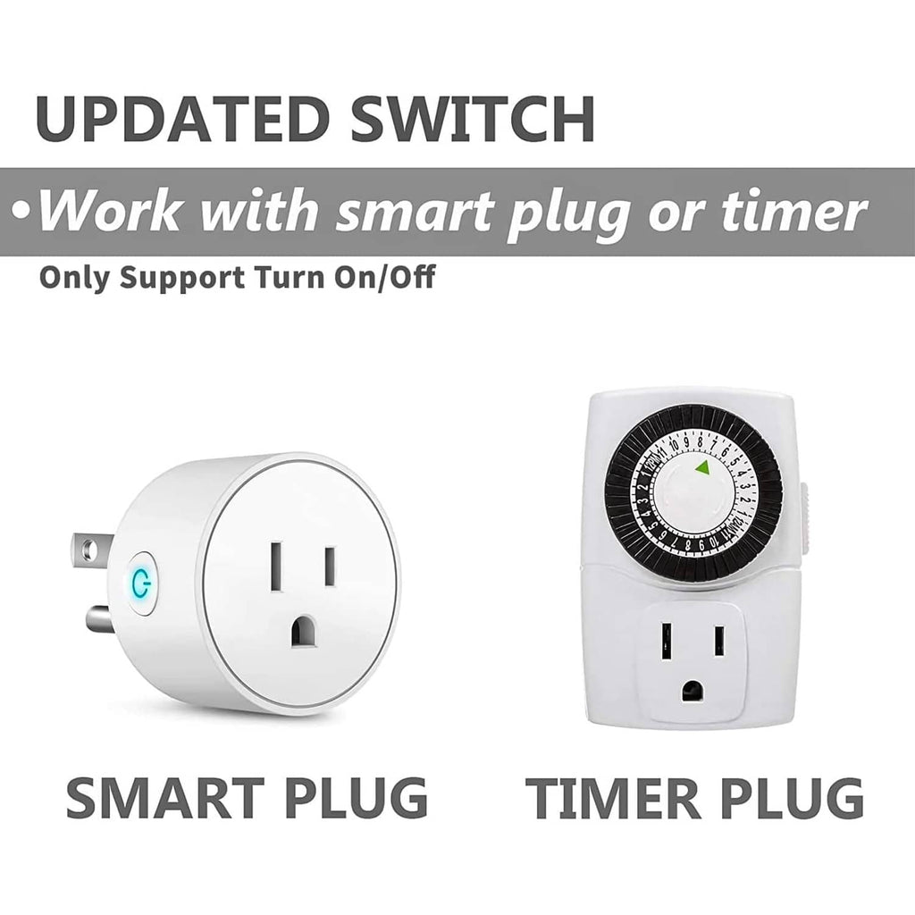 Timer plug and smart plug adapter for controlling an LED under-cabinet light
