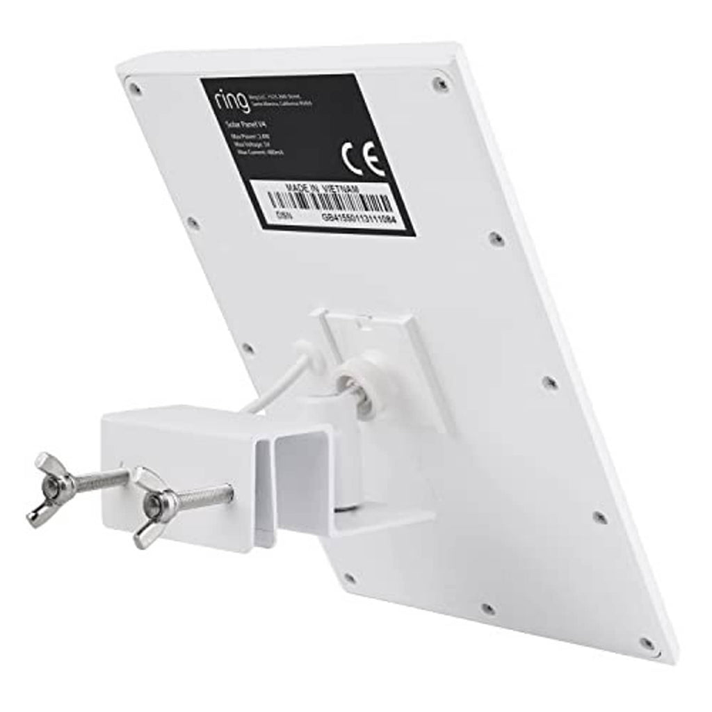 White weatherproof solar panel gutter mount plate with side support arms