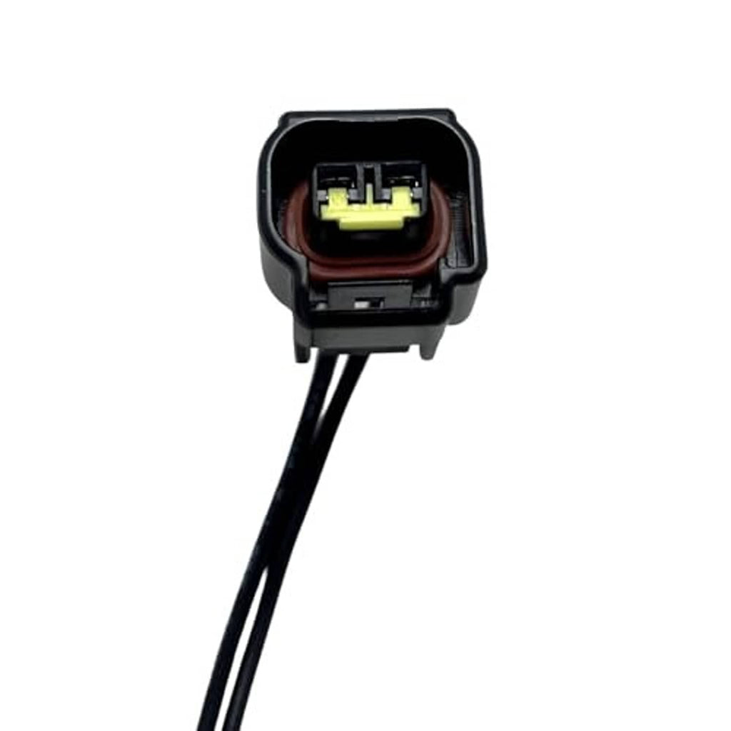 Single camshaft position sensor connector with black housing and yellow terminal insert