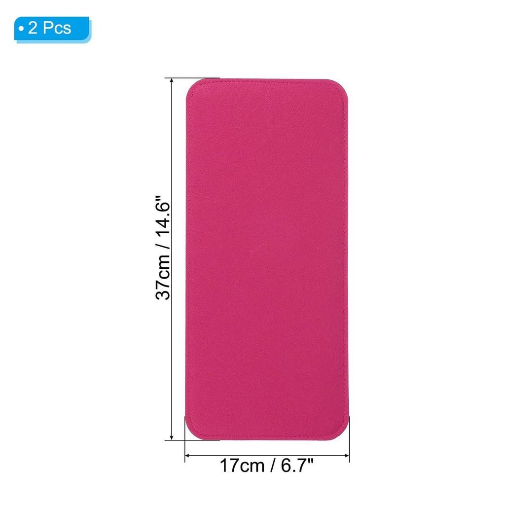 Rose red rounded-corner felt pad, 17 cm x 14.6 cm