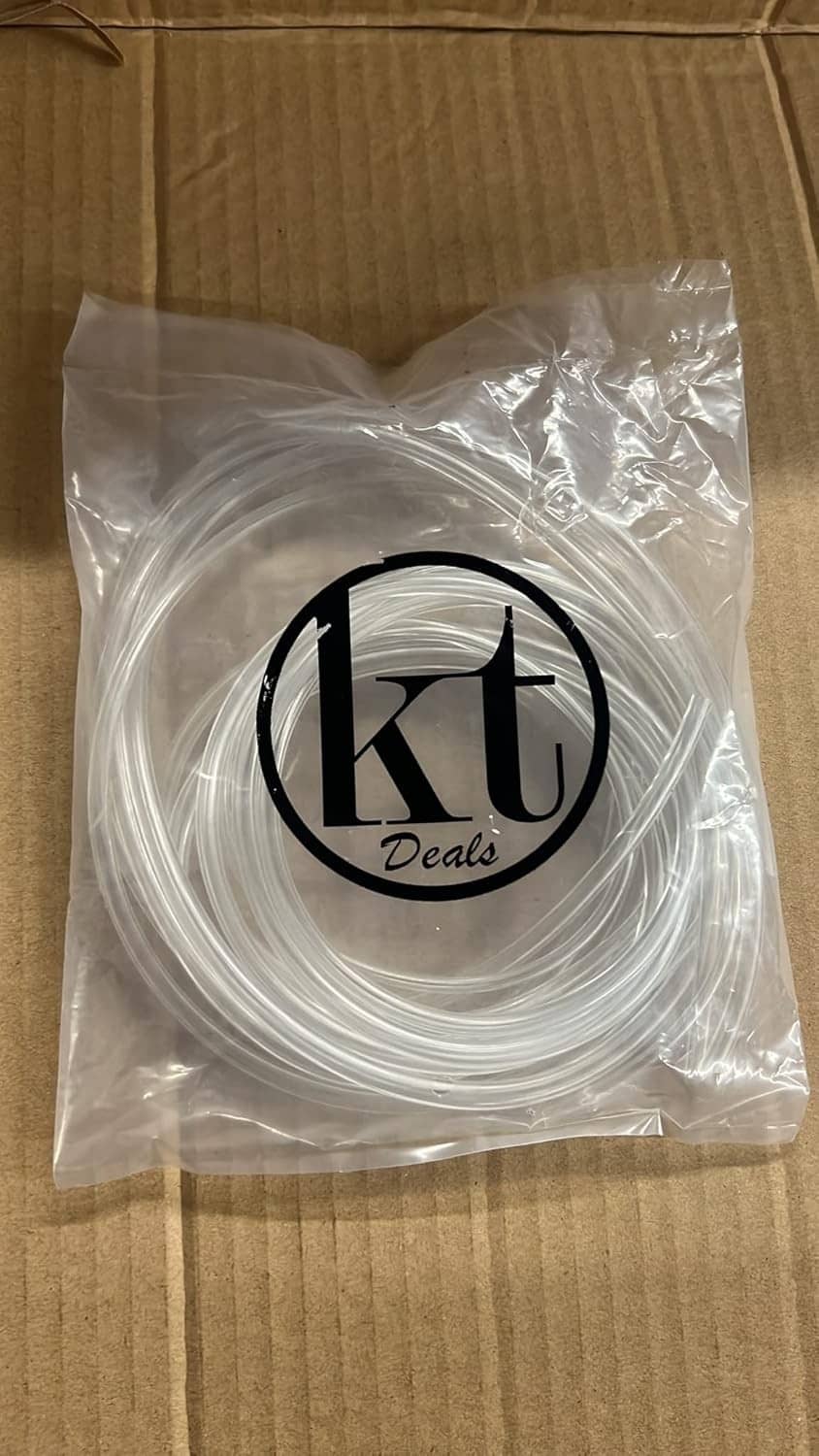 Bagged clear fuel line hose tubing set with KT Deals logo