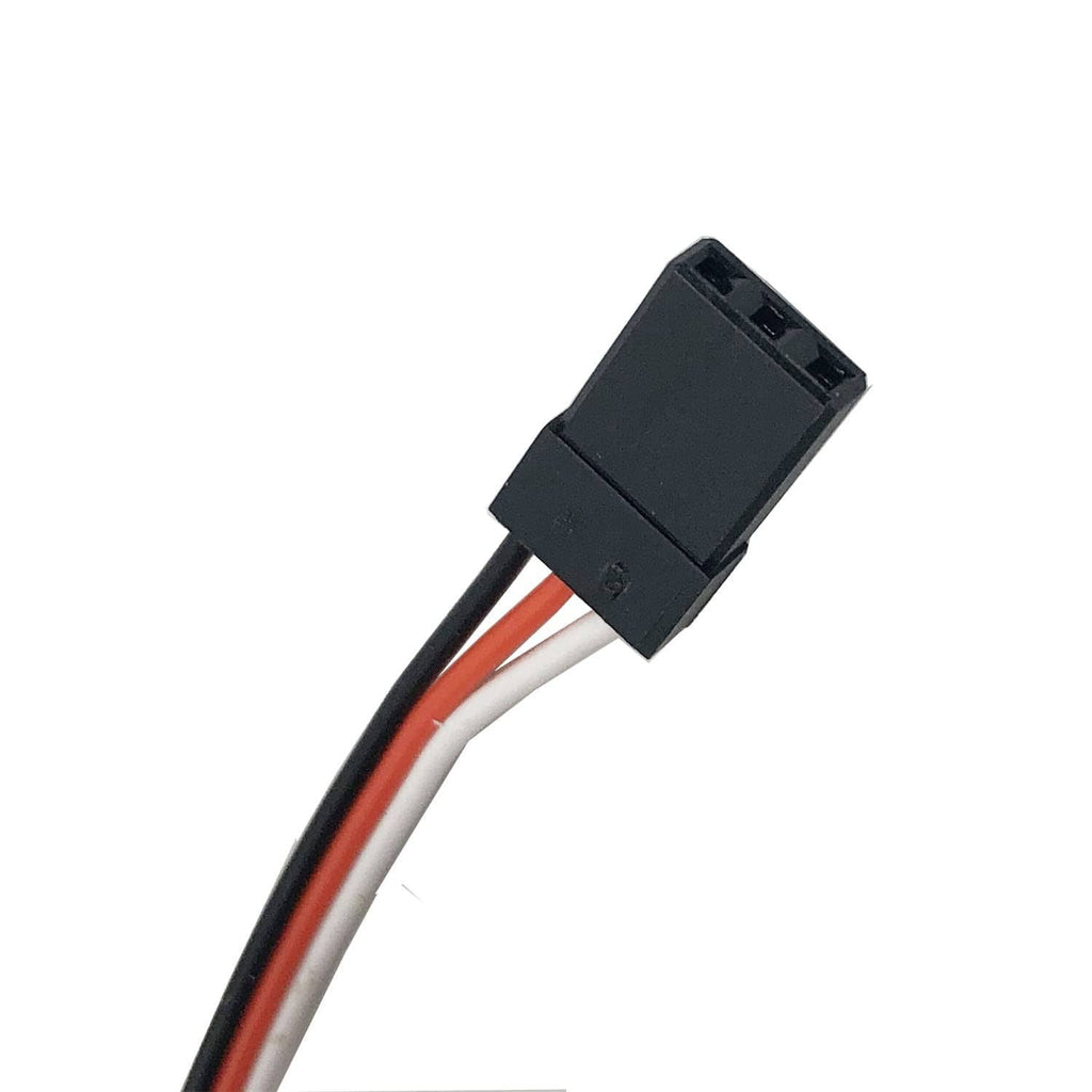 Brushed RC ESC battery connector with black plug and red/white leads