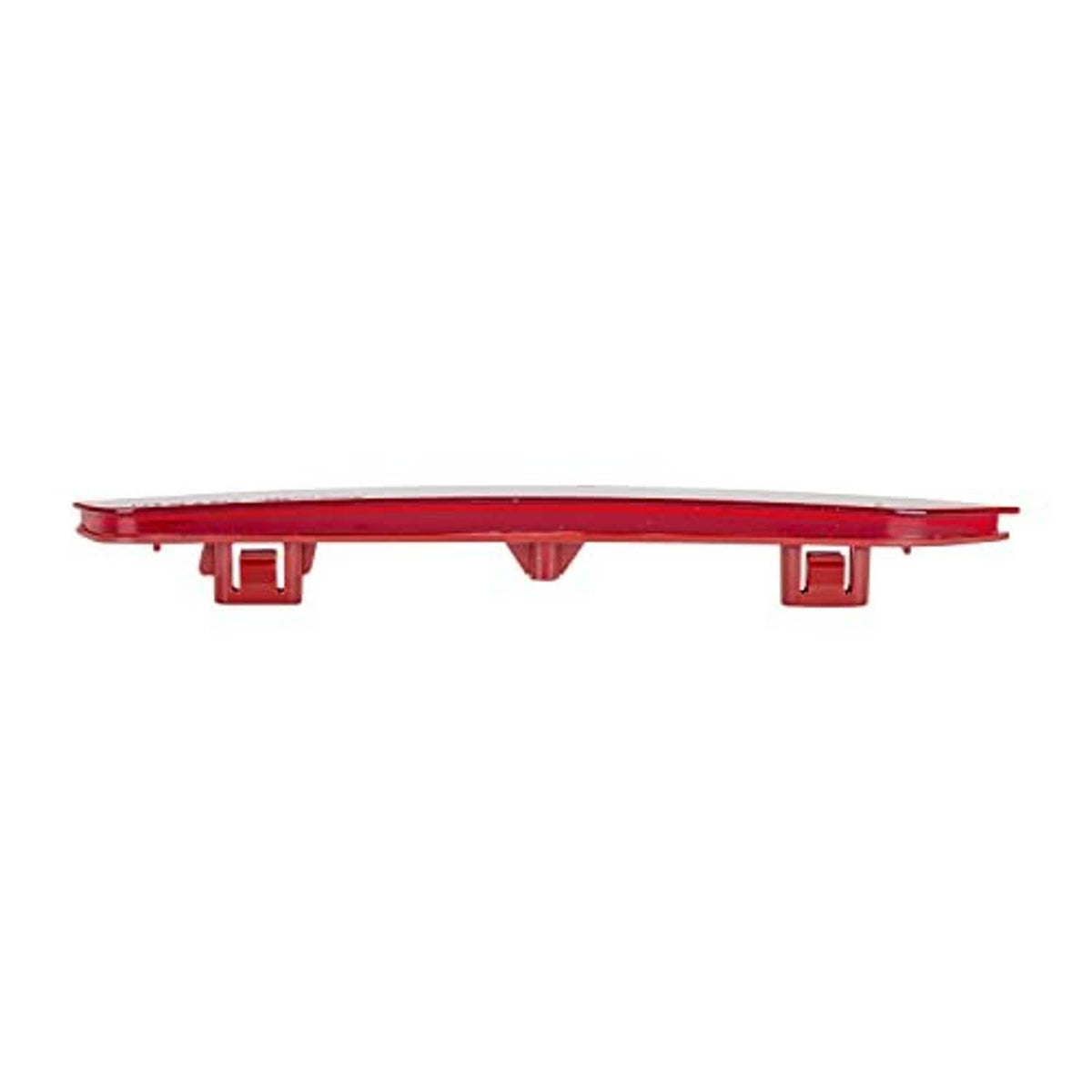 Red reflector assembly side profile with integrated tabs and mounting points