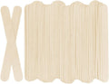 Light wood jumbo craft sticks with rounded ends, stacked together