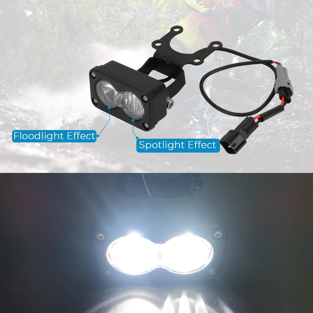 3-inch LED headlight with adjustable mounting bracket and bright beam output