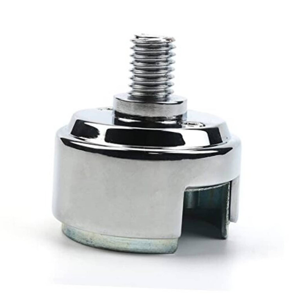 Chrome mounting adapter with 1/2 in-13 thread-on stud and beveled base
