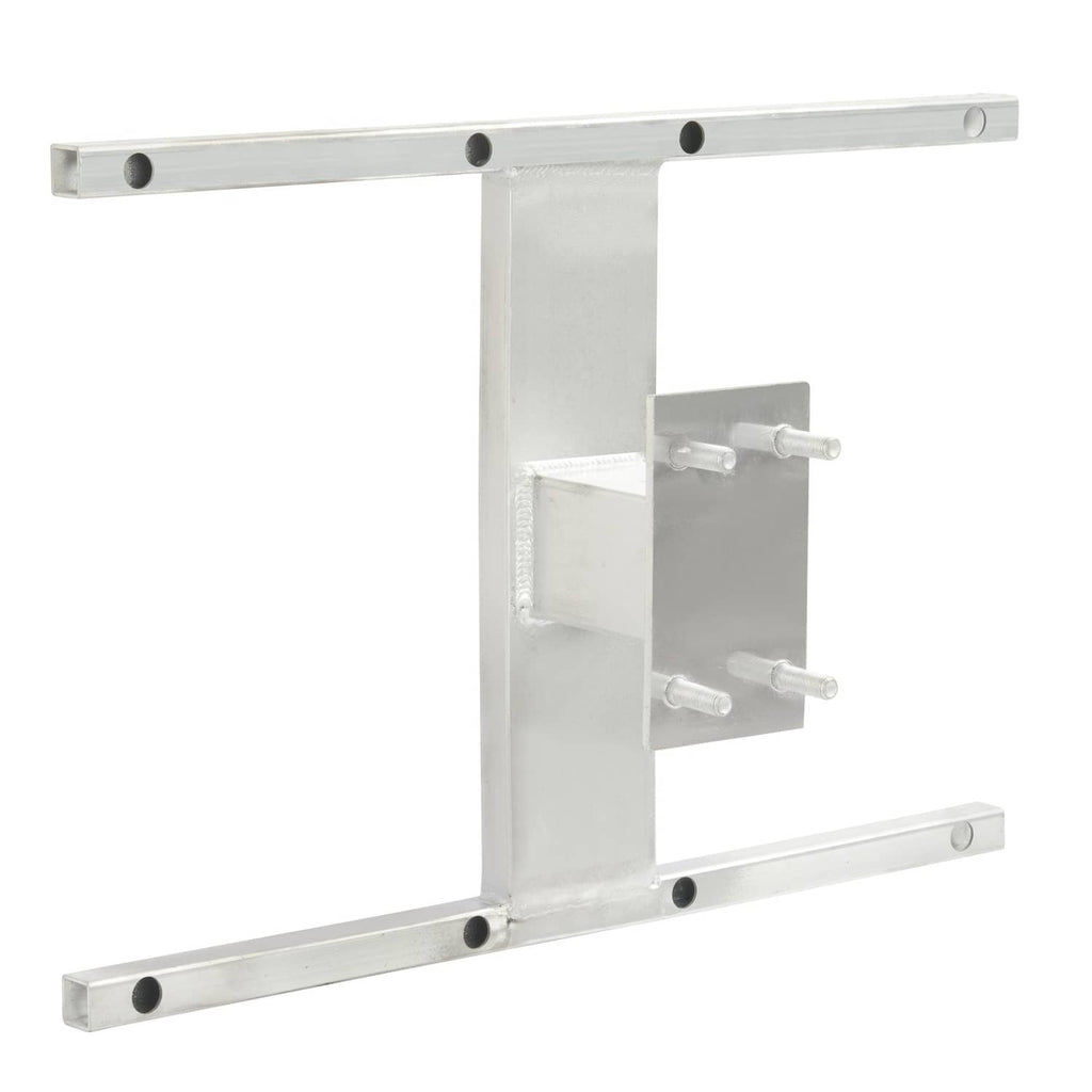 Aluminum H-mount spare tire carrier side view with two mounting bolts