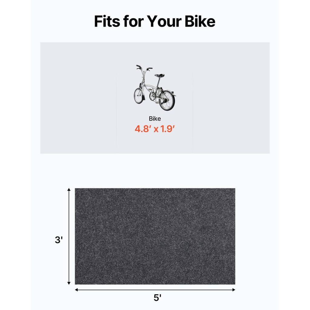 Waterproof oil spill mat, dark gray felt surface, rectangular 5 ft by 3 ft.