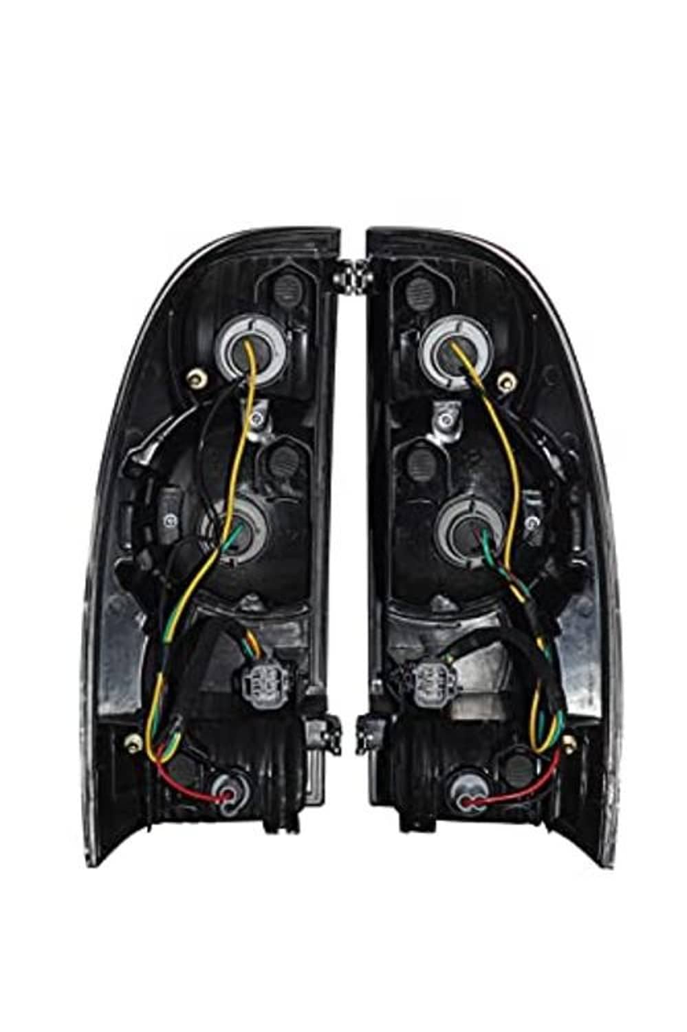 Tail light assembly interior wiring with black housing and connector plugs