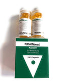 Rowatinex 100 capsule box with two amber bottles, green packaging