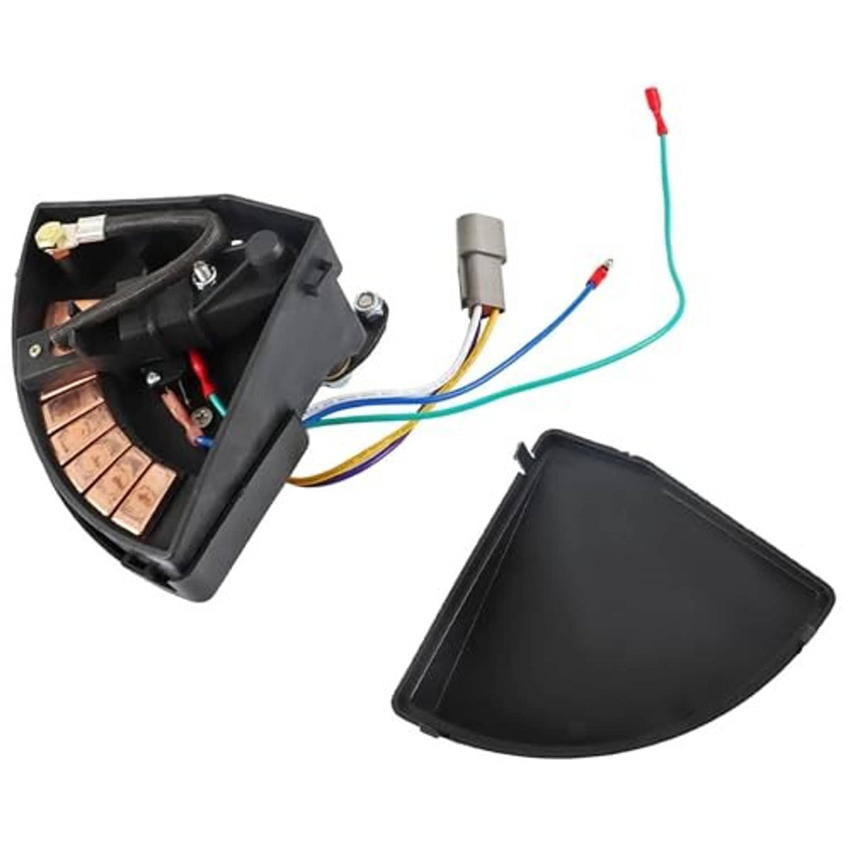 Golf cart wiper switch replacement kit with black housing, open contacts, and separate cover