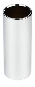 Chrome-plated metal guitar slide, cylindrical with open top