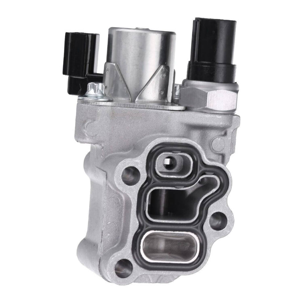 Solenoid spool valve with gasket ports and two black coil connectors