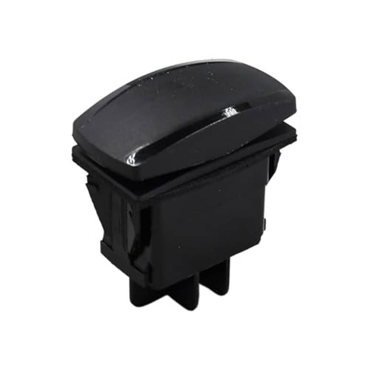 Black rocker button forward/reverse switch with latch-style mounting clips