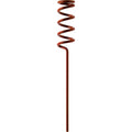 Red spiral steel rod holder stake, 12.5 in