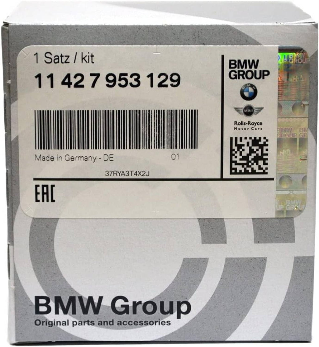 BMW oil filter element set, retail box with part number 11427953129