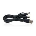 Replacement charger cord for dog training remote, black USB to dual pin connectors