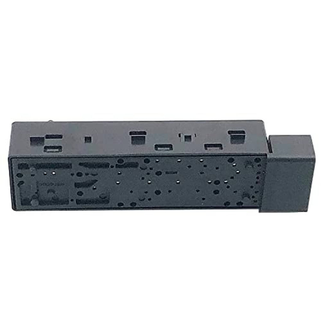 Power seat switch connector housing with multiple rectangular ports on flat panel