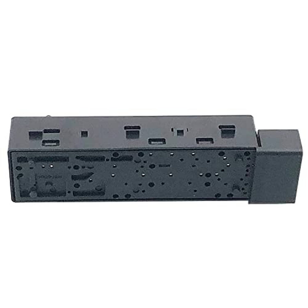 Power seat switch connector housing with multiple rectangular ports on flat panel