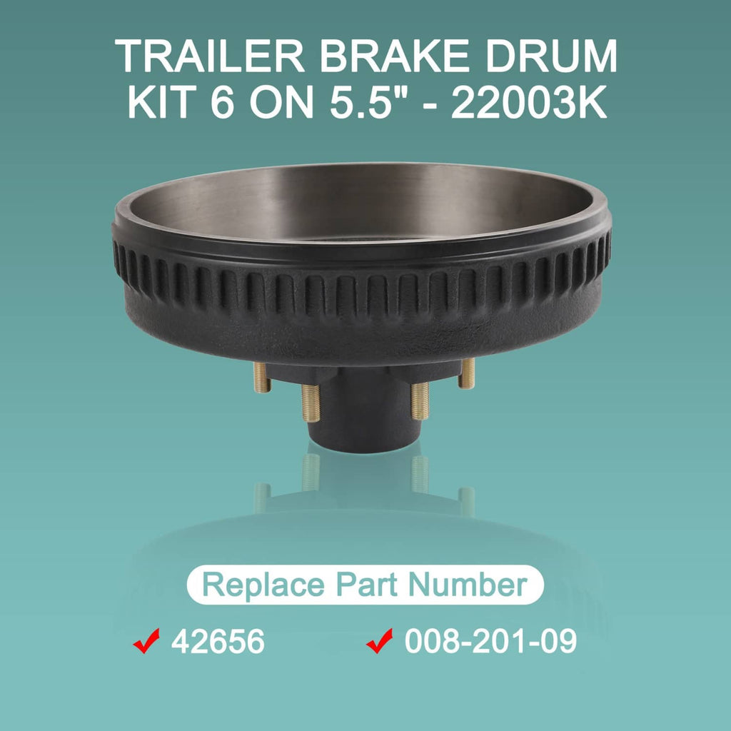 Silver brake drum surface with black vented outer rim and mounting studs