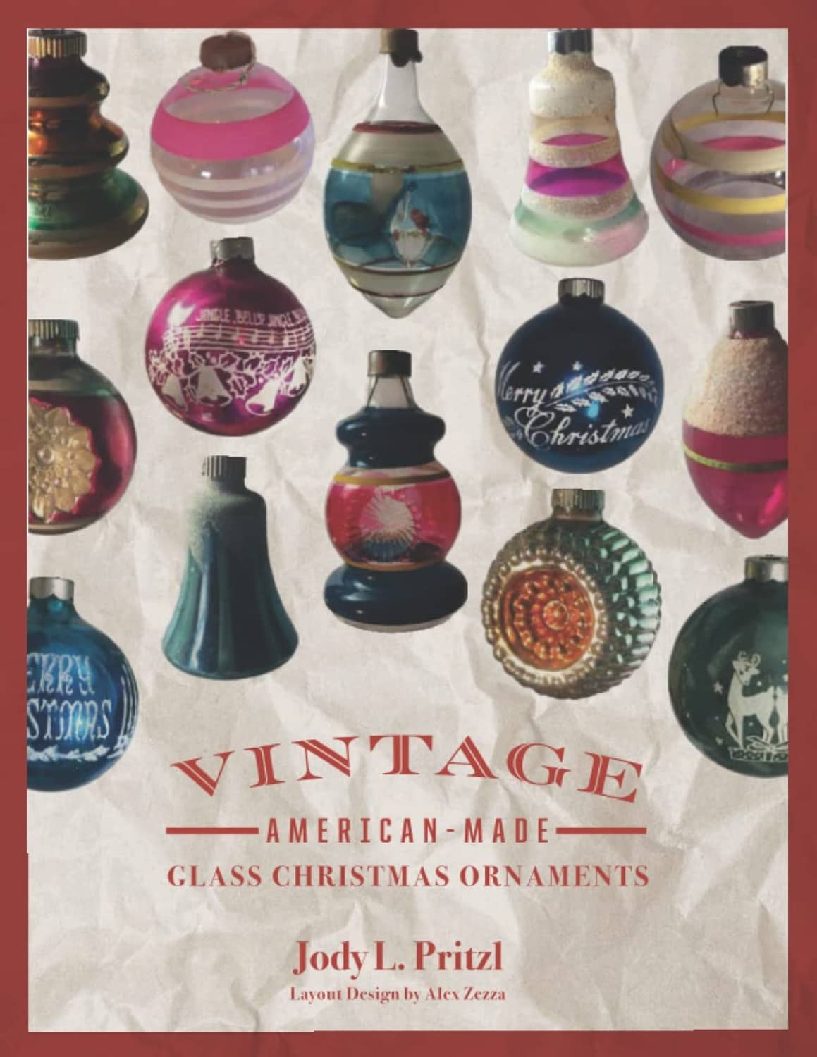 Vintage American-made glass Christmas ornament set with assorted shiny round shapes