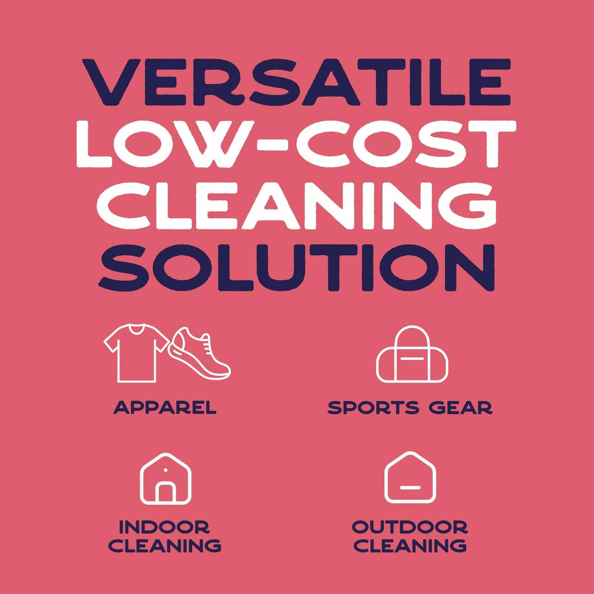 Oxygen bleach powder versatility icons graphic for apparel and sports gear