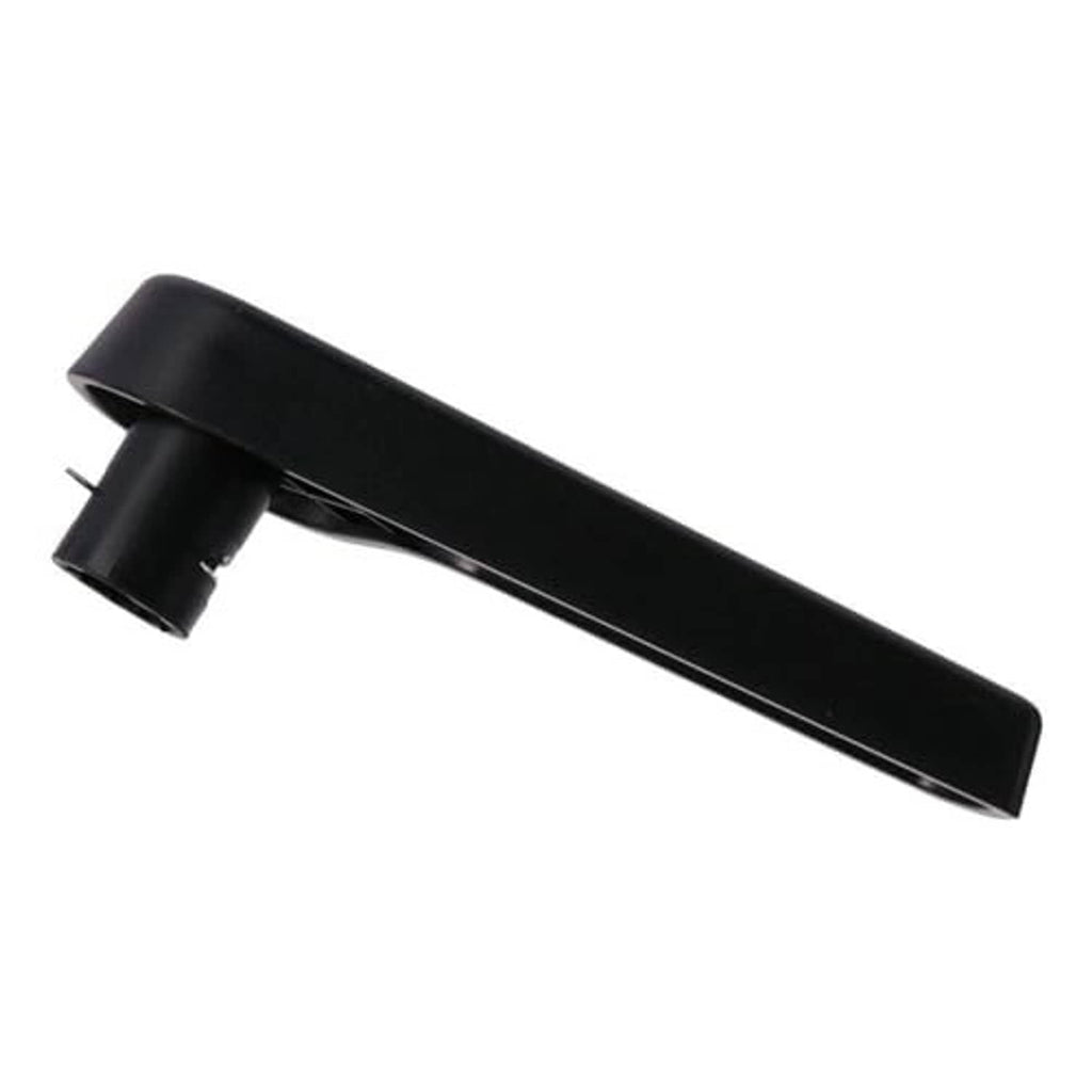 Black seat recliner handle lever with side stem and pin clip