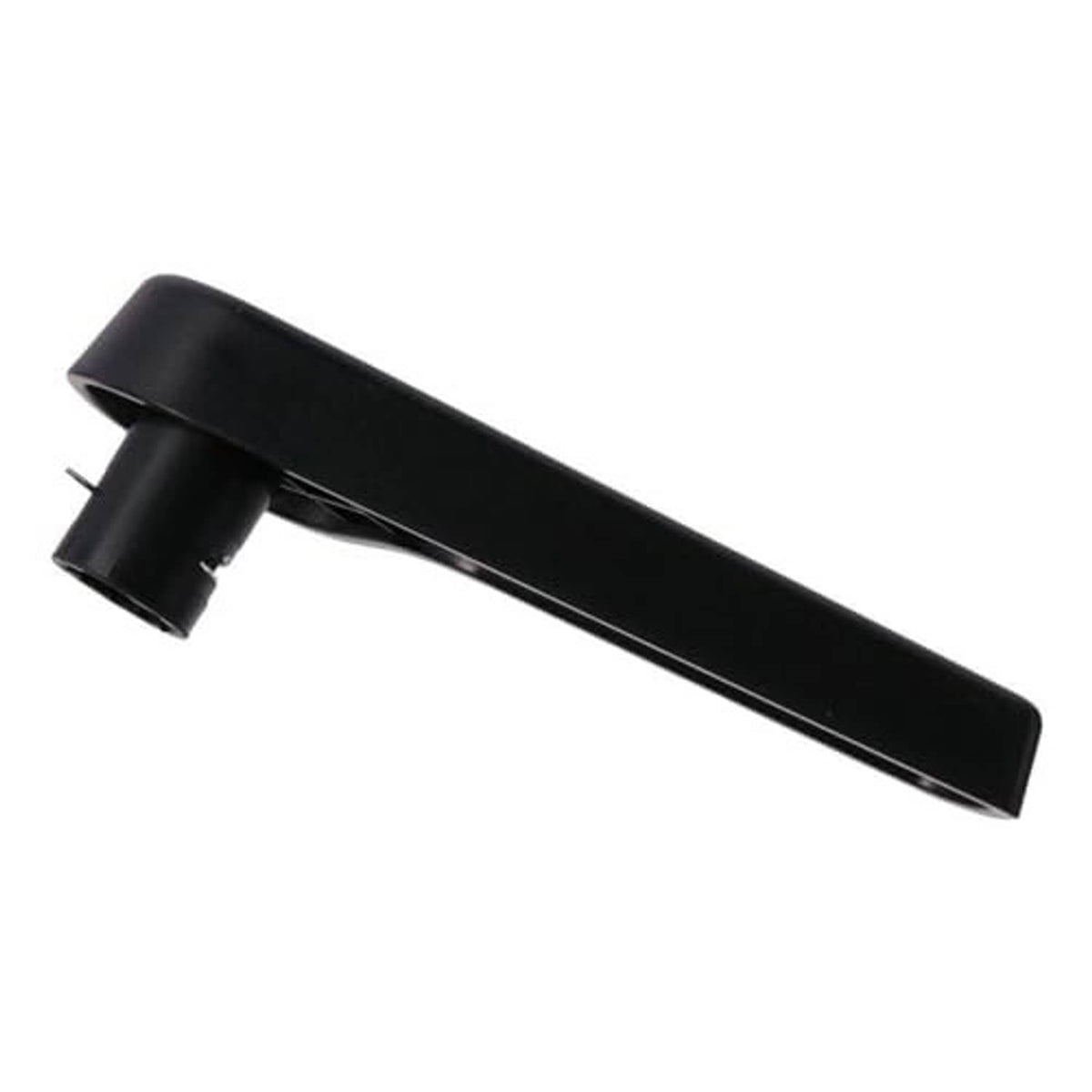 Black seat recliner handle lever with side stem and pin clip