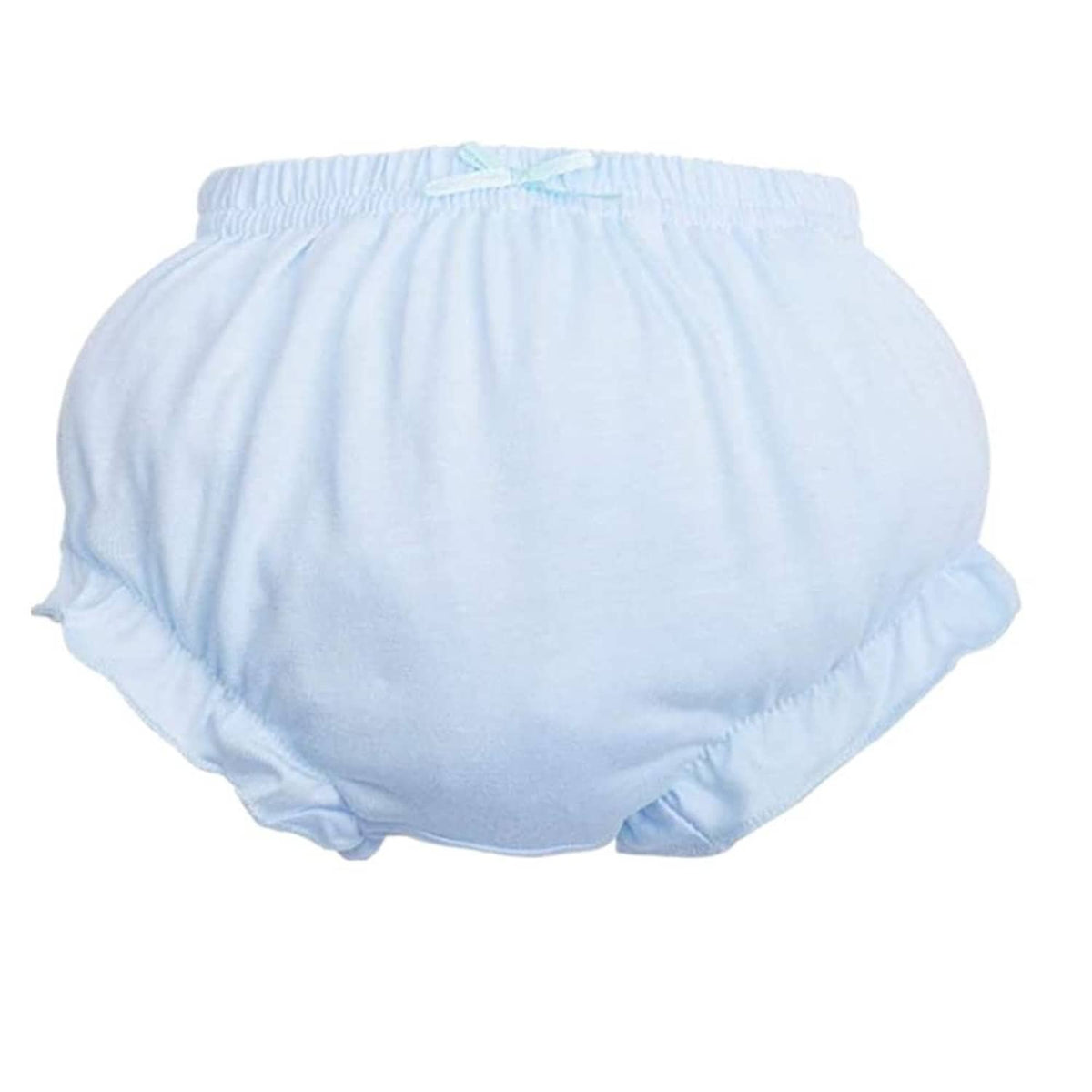 Light blue toddler soft briefs with elastic waist and leg openings