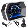 Car HUD display with digital speed gauge screen and included power cable kit