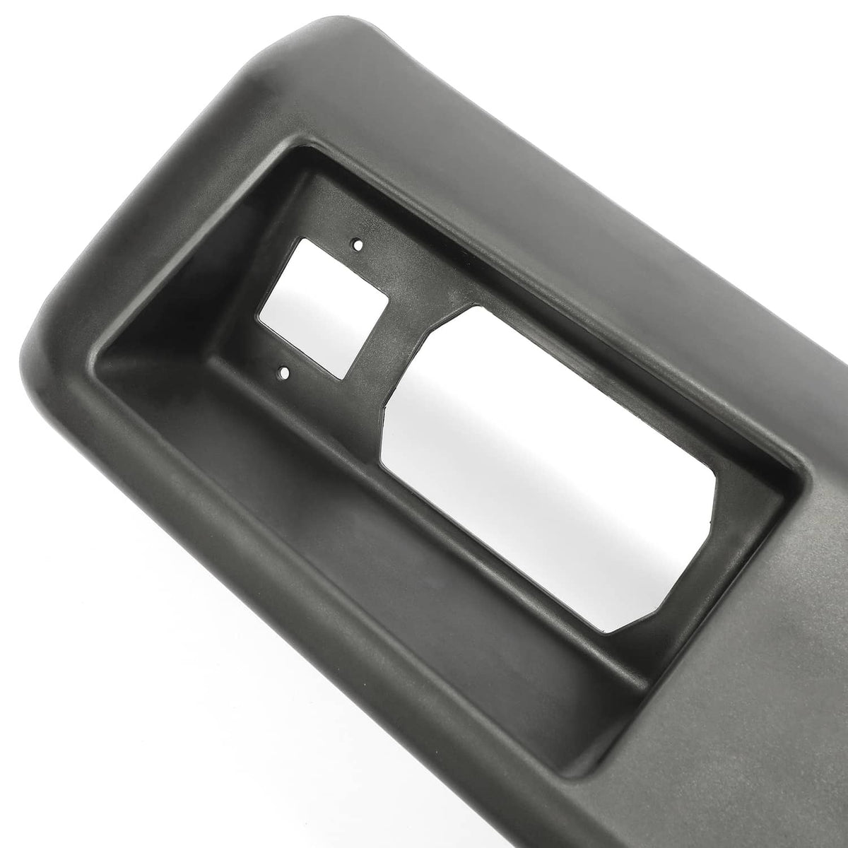 Dark gray front cowl cap panel with headlight opening and mounting holes