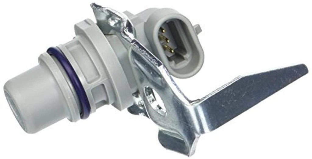 Ford camshaft sensor, gray connector body with electrical plug and metal mounting lever