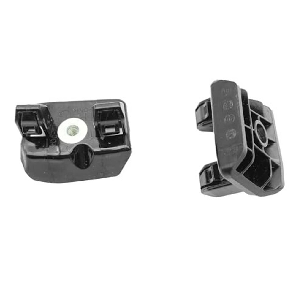 Front bumper bracket retainer clip pair with threaded holes for mounting