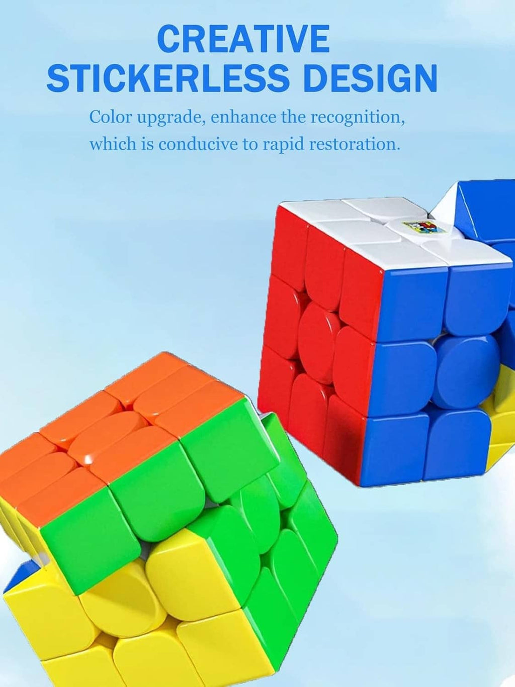 3x3 speed cubes set: blue/red cube and green/yellow cube