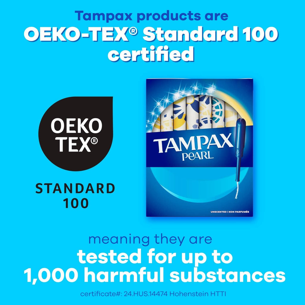 Tampon multipack with OEKO-TEX Standard 100 certification label