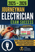 Journeyman Electrician exam success prep book cover, 2025–2026 edition
