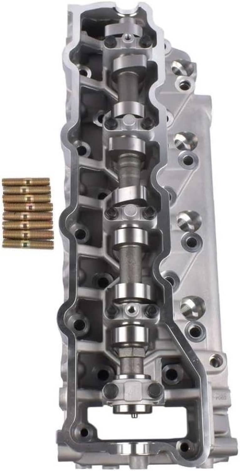 Cylinder head assembly interior view with rocker shafts and small threaded stud set