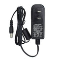 DC power supply adapter with 5.5x2.1mm barrel connector and AC plug cable