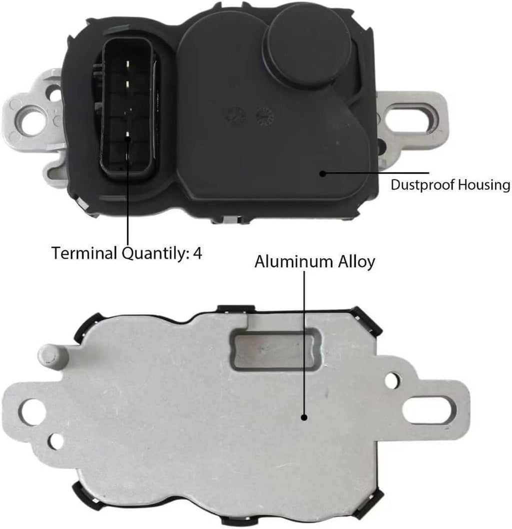 Fuel pump driver module with dustproof housing and terminal quantity 4, black and silver.
