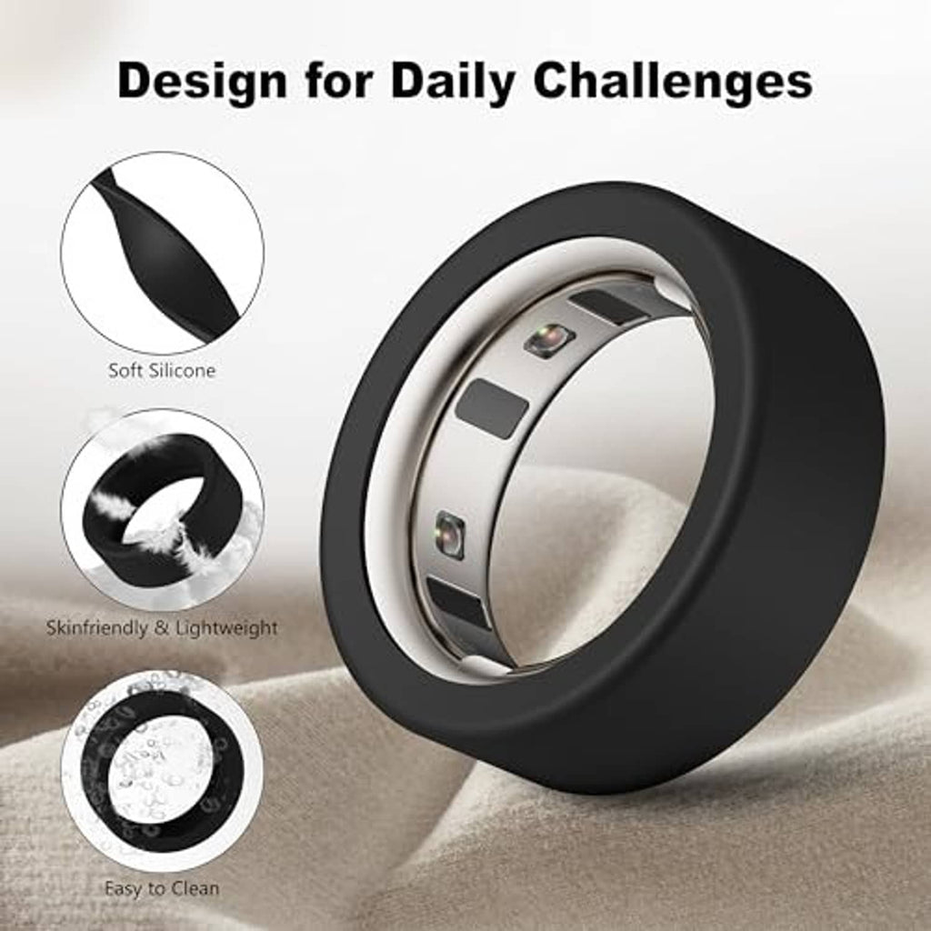 Black ring cover protector with soft silicone design for daily use