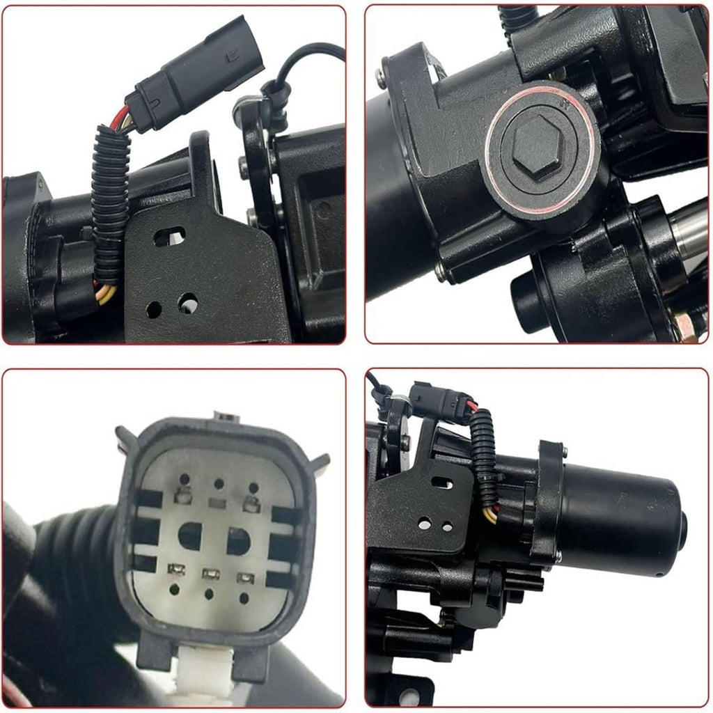 Power running board motor assembly detail close-ups of connector and actuator