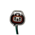 Vehicle speed sensor connector wiring harness, gray face with orange seal, green wire