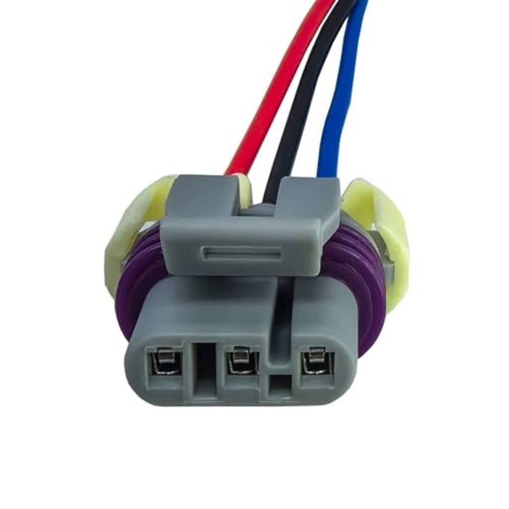 3-pin CKP connector pigtail with gray square plug, purple coil, and red/blue wires