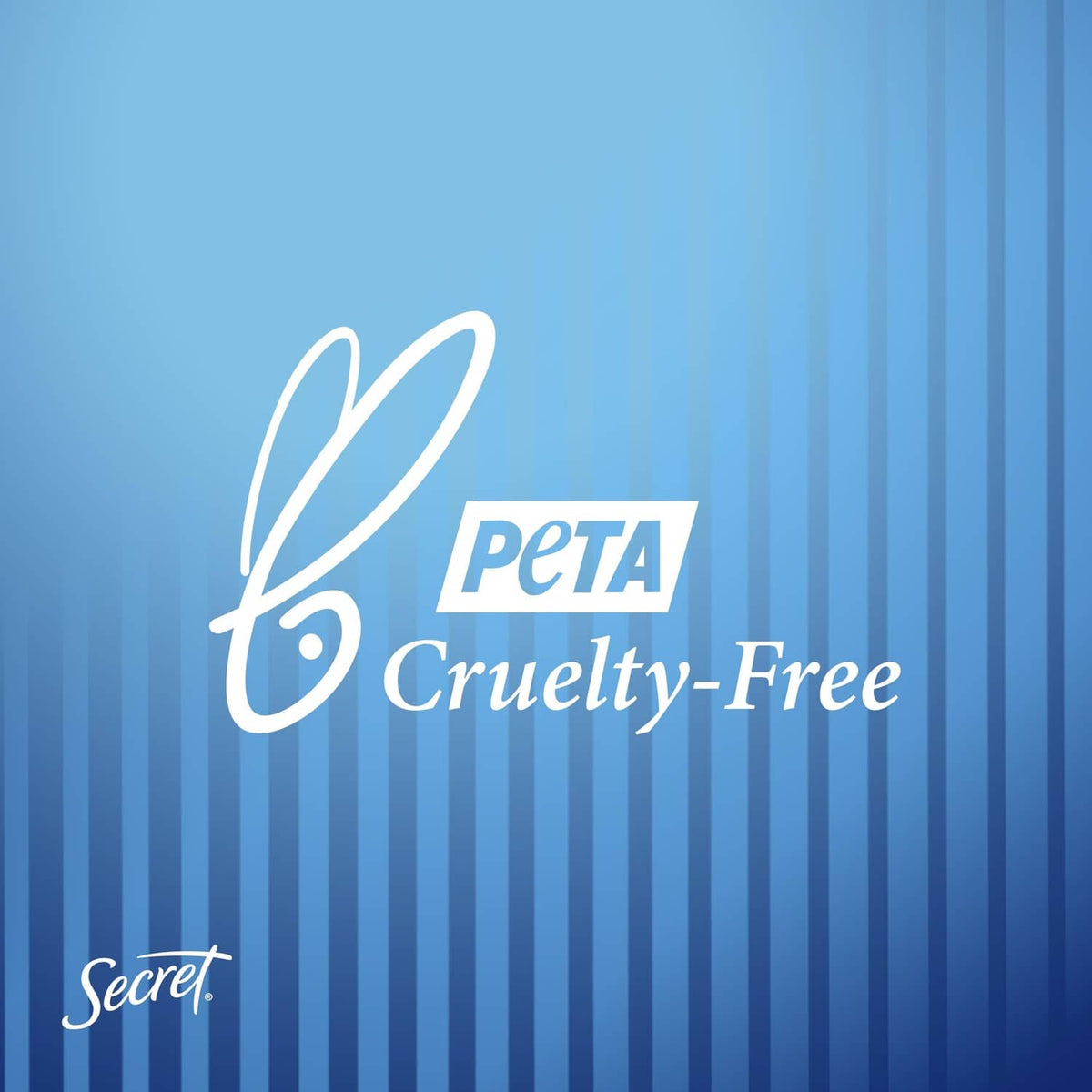Secret antiperspirant PetA Cruelty-Free icon graphic