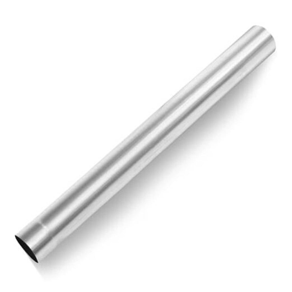 Straight stainless exhaust pipe, silver, 35 in long, 2 in diameter