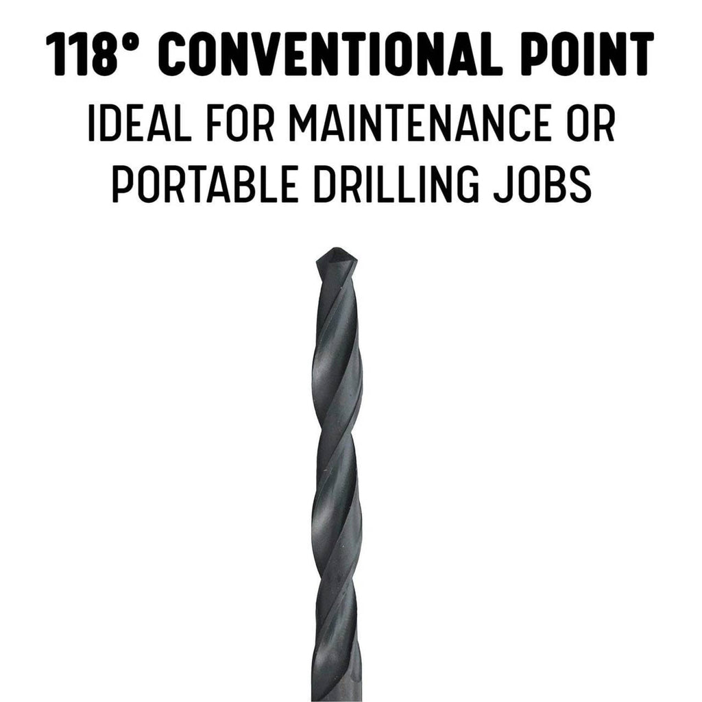 Twist drill bit with 118-degree conventional point
