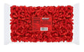 Hot Tamales cinnamon candies in a clear bag, red pieces with front label visible
